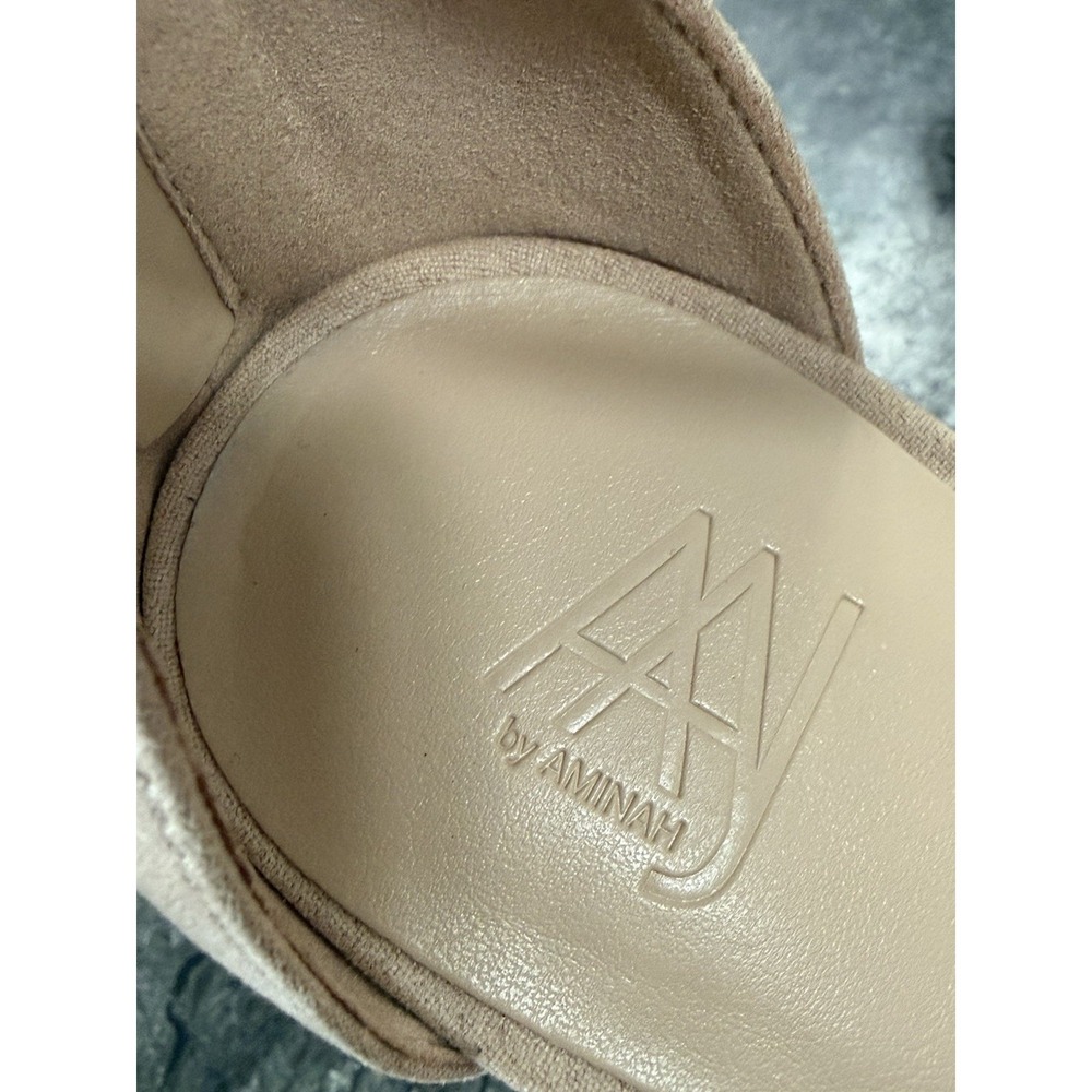 AAJ By Aminah Womens Aniya Lucite High Heel T Strap StilettoSandals Nude Size 10 - Picture 8 of 15